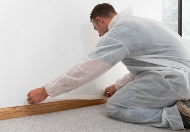 Parquet de madera natural recién barnizado